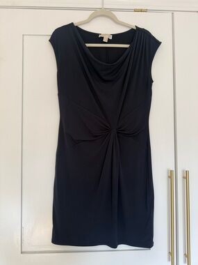 MICHAEL Michael Kors Navy Draped Twist-Front Mini Dress